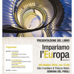 “Impariamo l’Europa” volume 2: la presentazione a Gemona il 9 ottobre!
