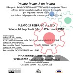 Presentazione del progetto gratuito per disoccupati “Scintilla e Mattone”: a Udine sabato 27 febbraio